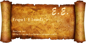 Engel Elemér névjegykártya