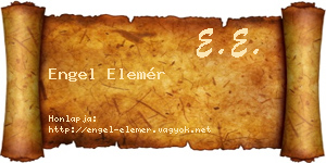 Engel Elemér névjegykártya